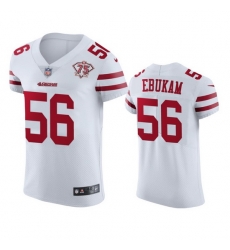 Nike San Francisco 49ers 56 Samson Ebukam White Men 75th Anniversary Stitched NFL Vapor Untouchable Elite Jersey