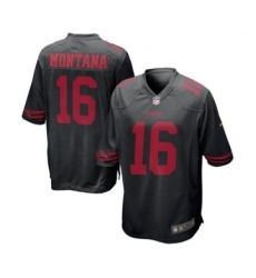 nike nfl jerseys san francisco 49ers 16 montana black[nike limited]