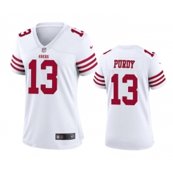 Women San Francisco 49ers 13 Brock Purdy White Stitched Game Jersey