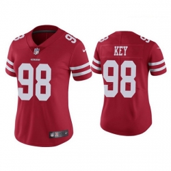 Women San Francisco 49ers 98 Arden Key Red Vapor limited Jersey