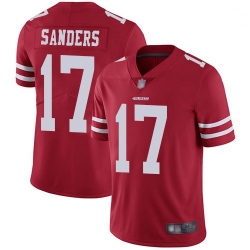 Youth 49ers 17 Emmanuel Sanders Red Team Color Stitched Football Vapor Untouchable Limited Jersey