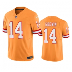 Men Tampa Bay Buccaneers 14 Chris Godwin Orange Throwback Limited Stitched Jersey