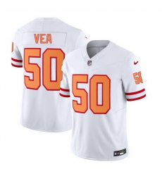 Men Tampa Bay Buccaneers 50 Vita Vea 2023 F U S E  White Throwback Limited Stitched Jersey