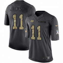 Mens Nike Tampa Bay Buccaneers 11 DeSean Jackson Limited Black 2016 Salute to Service NFL Jersey