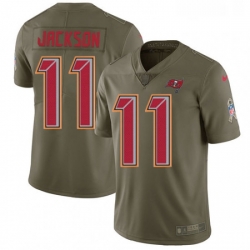 Youth Nike Tampa Bay Buccaneers 11 DeSean Jackson Limited Olive 2017 Salute to Service NFL Jersey