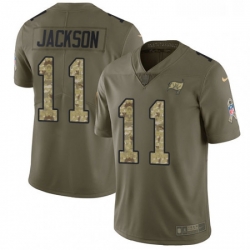 Youth Nike Tampa Bay Buccaneers 11 DeSean Jackson Limited OliveCamo 2017 Salute to Service NFL Jersey