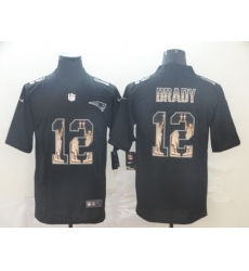 Patriots 12 Tom Brady Black Statue Of Liberty Limited Jersey