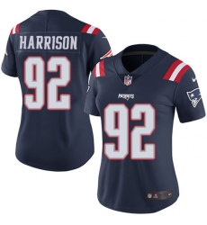 Nike Patriots #92 James Harrison Navy Blue Womens Stitched NFL Limited Rush Jersey