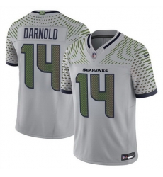 Men Seattle Seahawks 14 Sam Darnold Grey 2025 F U S E Rivalries Vapor Untouchable Limited Stitched Football Jersey Men Seattle Seahawks 14 Sam Darnold Grey 2025 F U S E Rivalries Vapor Untouchable Limited Stitched Football Jersey