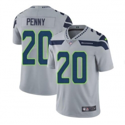 Men Seattle Seahawks 20 Rashaad Penny Grey Vapor Untouchable Limited Stitched Jersey