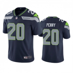 Men Seattle Seahawks 20 Rashaad Penny Navy Vapor Untouchable Limited Stitched Jersey