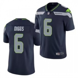 Men Seattle Seahawks 6 Quandre Diggs Navy Vapor Untouchable Limited Stitched Jersey