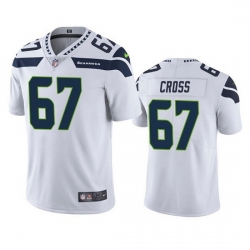Men Seattle Seahawks 67 Charles Cross White Vapor Untouchable Limited Stitched jersey