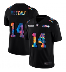 Seattle Seahawks 14 DK Metcalf Men Nike Multi Color Black 2020 NFL Crucial Catch Vapor Untouchable Limited Jersey