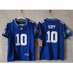 Women Seattle Seahawks 10 Cooper Kupp Royal 2024 F U S E Throwback Vapor Limited Stitched Football Jersey 