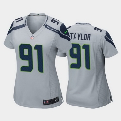 women darrell taylor seattle seahawks gray game jersey 