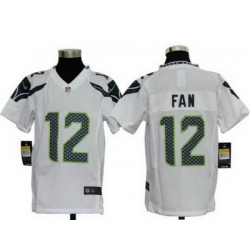 Youth Nike Seattle Seahawks 12# Fan White Nike NFL Jerseys