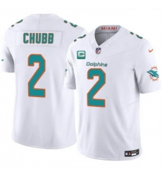 Men Miami Dolphins 2 Bradley Chubb White 2025 F U S E  With 1 Star C Patch Vapor Limited Stitched Football Jersey Men Miami Dolphins 2 Bradley Chubb White 2025 F U S E  With 1 Star C Patch Vapor Limited Stitched Football Jersey