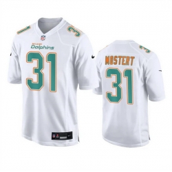 Men Miami Dolphins 31 Raheem Mostert White Fashion Vapor Untouchable Stitched Football Jersey