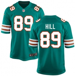 Men Miami Dolphins Julian hill #89 Aqua Throwback Stitched Vapor Limited Jersey