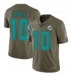 Mens Nike Miami Dolphins 10 Kenny Stills Limited Olive 2017 Salute to Service NFL Jersey