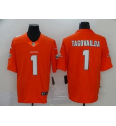 Nike Dolphins 1 Tua Tagovailoa Orange Inverted Legend Limited Jersey