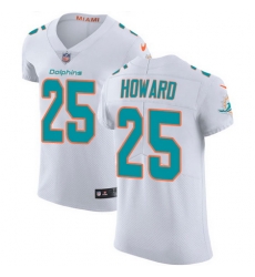 Nike Dolphins #25 Xavien Howard White Mens Stitched NFL Vapor Untouchable Elite Jersey