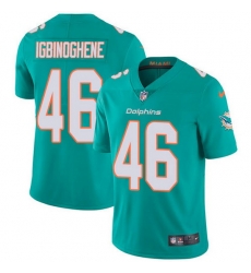 Nike Dolphins 46 Noah Igbinoghene Aqua Green Team Color Men Stitched NFL Vapor Untouchable Limited Jersey