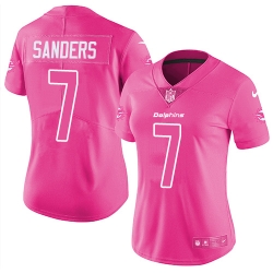 7 Limited Jason Sanders Pink Nike NFL Womens Jersey Miami Dolphins Rush Fashion