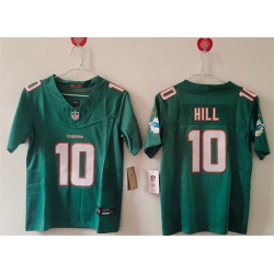Women Miami Dolphins 10 Tyreek Hill Aqua F U S E Vapor Untouchable Stitched Jersey 