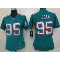 Women Nike Miami Dolphins 95 Dion Jordan Green LIMITED NFL Jerseys 2013 New Style