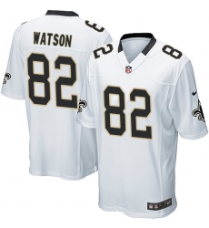 Game Nike White Mens Benjamin Watson Road Jersey NFL 82 New Orleans Saints