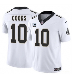 Men New Orleans Saints 10 Brandin Cooks White 2025 F U S E With 1 Star C Patch Vapor Limited Stitched Football Jersey