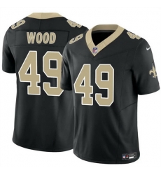 Men New Orleans Saints 49 Zach Wood Black 2025 F U S E Vapor Limited Stitched Football Jersey Men New Orleans Saints 49 Zach Wood Black 2025 F U S E Vapor Limited Stitched Football Jersey