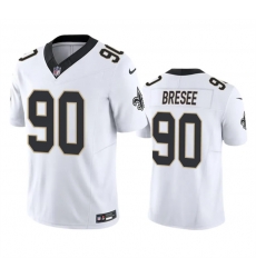 Men New Orleans Saints 90 Bryan Bresee White 2023 F U S E  Vapor Untouchable Limited Stitched Jersey