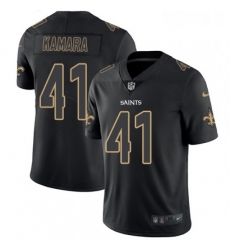 Mens Nike New Orleans Saints 41 Alvin Kamara Limited Black Rush Impact NFL Jersey