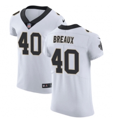 Nike Saints #40 Delvin Breaux White Mens Stitched NFL Vapor Untouchable Elite Jersey