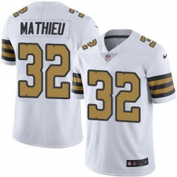 Youth New Orleans Saints 32 Tyrann Mathieu White Color Rush Limited Stitched Jersey