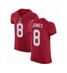 Mens New York Giants 8 Daniel Jones Red Alternate Vapor Untouchable Elite Player Football Jersey