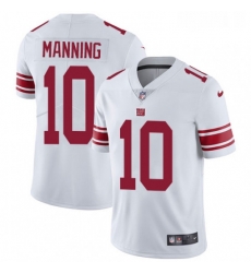 Mens Nike New York Giants 10 Eli Manning White Vapor Untouchable Limited Player NFL Jersey