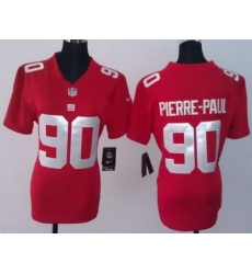 Women NEW New York Giants 90 Jason Pierre-Paul Red NFL Jerseys