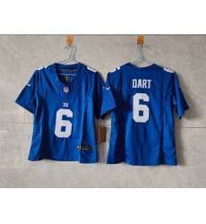 Women New York Giants 6 Jaxson Dart Blue F U S E Vapor Stitched Jersey Women New York Giants 6 Jaxson Dart Blue F U S E Vapor Stitched Jersey
