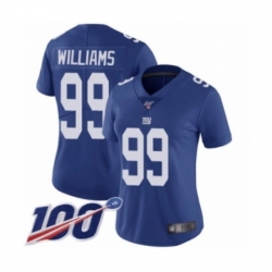 Women Nike New York Giants 99 Leonard Williams Blue Vapor Untouchable Limited Jersey