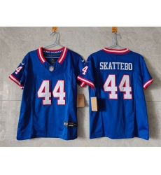 Youth New York Giants 44 Cam Skattebo Blue 2025 Draft F U S E  Throwback Untouchable Limited Stitched Jersey