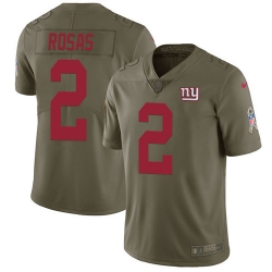 Youth Nike Giants 2 Aldrick Rosas Olive Stitched NFL Limited 2017 Salute to Service Jersey