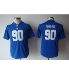 Youth Nike New York Giants 90# Jason Pierre-Paul Blue Jerseys