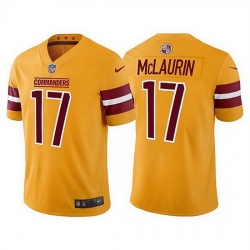 Men Washington Commanders 17 Terry McLaurin Gold Vapor Untouchable Stitched Football jersey