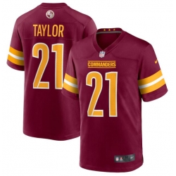 Men Washington Commanders 21 Sean Taylor 2022 Burgundy Game Stitched Jersey