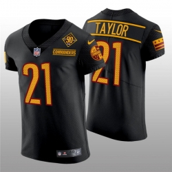 Men Washington Commanders 21 Sean Taylor 90th Anniversary Black Elite Stitched Jersey