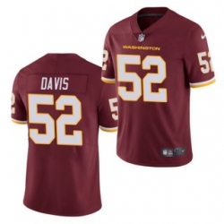 Men Washington Football Team 52 Jamin Davis Burgundy Vapor Untouchable Limited Stitched Jersey